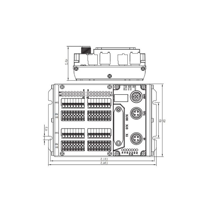 多协议模块IP20, 32DI， PNP，终端类型，远程模块，009M33